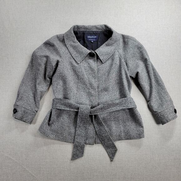 Jones New York Womens Jacket Size 2 Petite Gray Signature Stretch Wool Blend - Picture 1 of 13